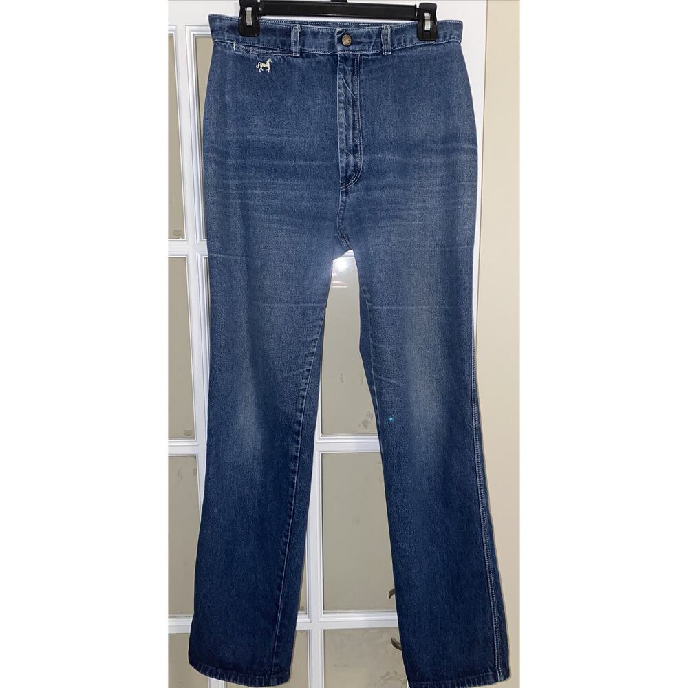 VTG 80s PIZZAZZ Super High Waisted Tapered Mom Jeans Stone Wash Meas. W30 L29.5